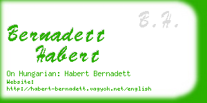bernadett habert business card